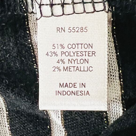 Express Black Metallic Crest Logo Turtleneck Long Sleeve Top S Y2K - Picture 9 of 10